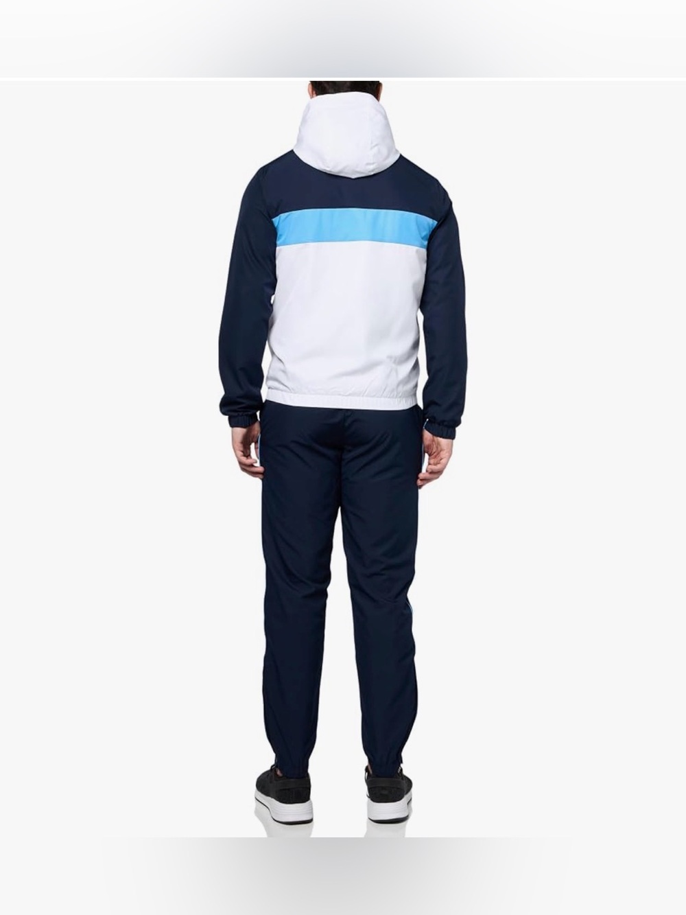 Lacoste Men's Navy, White &Light Blue Colorblock Windbreaker/Tracksuit Small NWT - Picture 4 of 14